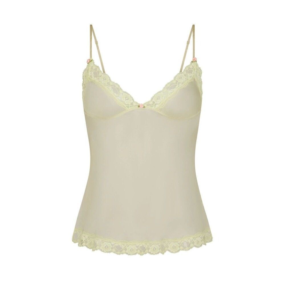 SKIMS Romance Lace Cami Sage Size S NWT
